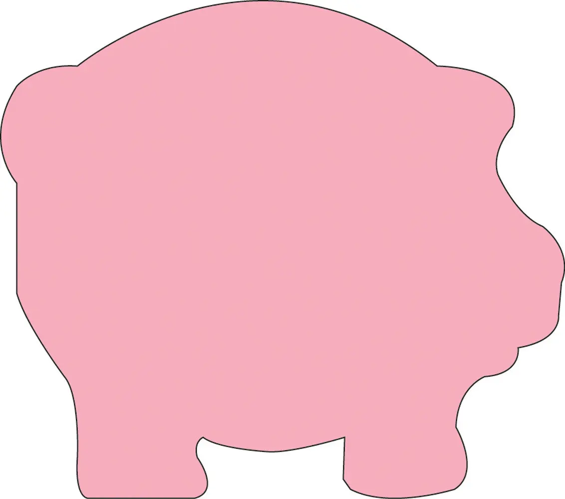 SHAPES ETC. Sticky Pig Shape Notepad with Stickers, Office Stationery for Computers & Office Supplies Use