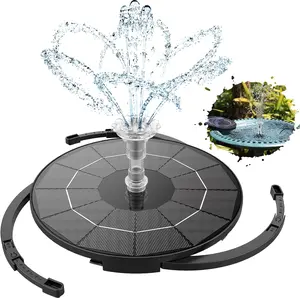 AISITIN 3.5W Solar Fountain Pump for Water Feature Outdoor DIY Solar Bird Bath Fountain with Multiple Nozzles, Solar Powered Water Fountain for Garden