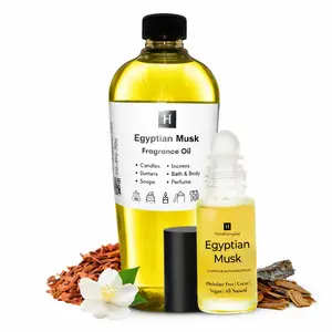 HALALEVERYDAY Egyptian Musk Oil Pure Uncut Alcohol-Free Roll-On Body Oil for Candles Soaps Incense Bath Perfume Vegan Cruelty-Free