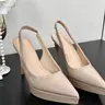 Women's Fashionable Stylish Solid Color Pointed-Toe Slip-On Stiletto Heels, Elegant classy High Heel Shoes dress pumps shoes for Party & Daily Wear, Footwear for Women & Girls, Pointed Toe Stilettos