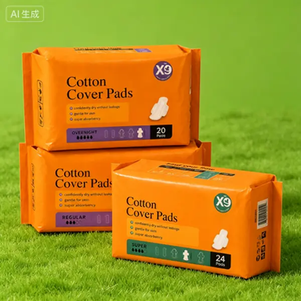 Gentle Cotton Top Sanitary Pads for Sensitive Skin - Dermatologically Tested, Fragrance-Free, Chemical-Free, Moisture-Absorbent, 360-Degree Leakproof, for Heavy & Overnight Flow, 36 Pcs