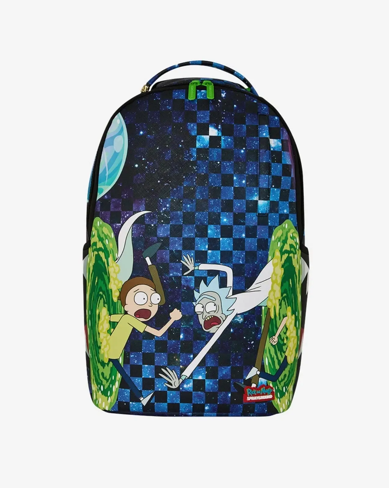 Rick&Morty Portal Theme Unisex Blue Backpack, Functional Shoulder Straps Luggage Bag SPR264