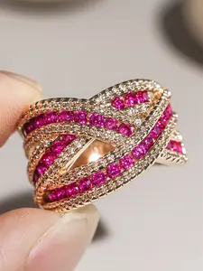 1 PC Luxury Cubic Zirconia Ring For Women For Wedding Engagement Party Jewelry Valentine's Day Gift Bridal Engagement Ring