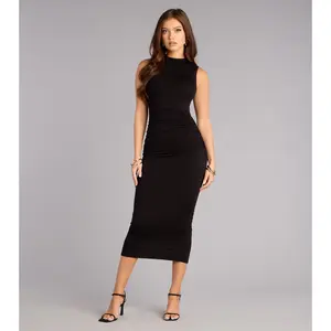 Curve Flow Bodycon Midi Dress