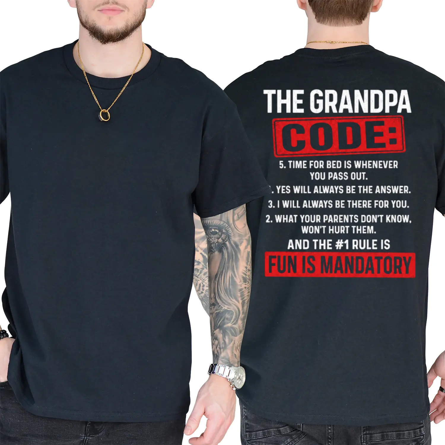 Grandpa Code Funny Grandpa T-Shirt for Men