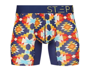 Men's Kaleid-o-Scopes Boxer Briefs - 95% Viscose Bamboo Blend Underwear, Ultraglyde™ Soft Fabric, Elastic Waistband, Hidden Pouch, Mix & Match Menswear