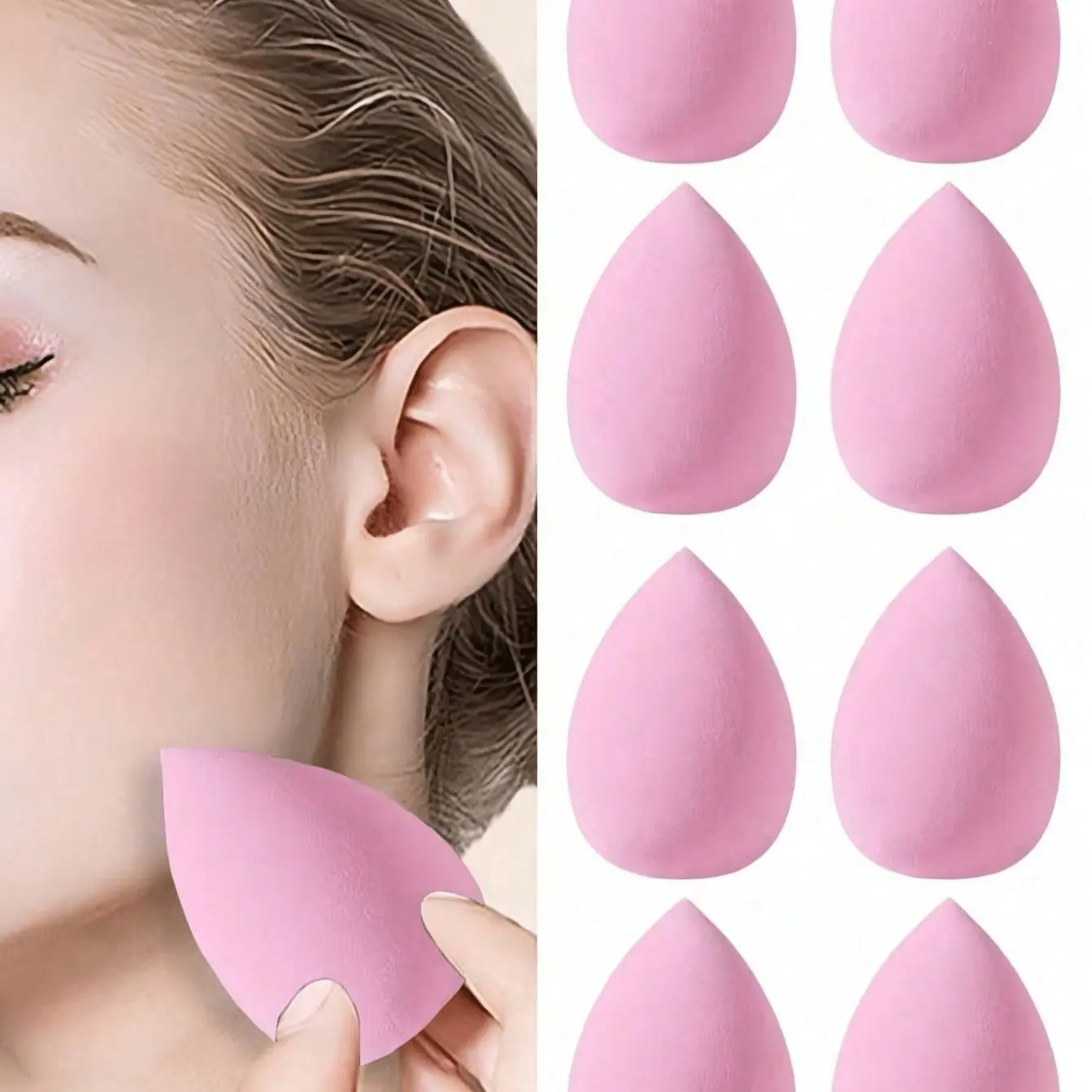 Mini Makeup Sponge Set, Beauty Sponges, Beauty Blenders, Blender Sponge, Blending Sponge, Makeup Sponges for Foundation, Beauty Egg for Liquid Bb Cream, Face Cream, Dark Powder, Dual Use Wet Dry, Perfect Gift for Various Occasions