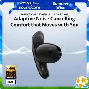 Soundcore by Anker Liberty Buds, Semi-in-Ear Earbuds, with Real-Time Adaptive ANC, Spatial Auido, 30H Playtime, Fast Charging, Wireless Bluetooth Headphones #DealsForYouDays, #summerwins