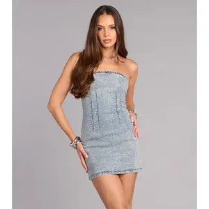 Denim Daze Sparkle Mini Dress