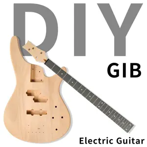 DIY 4-String IB Style Electric Bass Guitar Kits with Mahogany Body, Maple Neck & Precision Tuning - Beginner-Friendly Electric Bass Lessons for Home & Studio, Electric Bass Guitar, Music Learning, Elegant Design, Detailed Craftsmanship, Interchangeable B