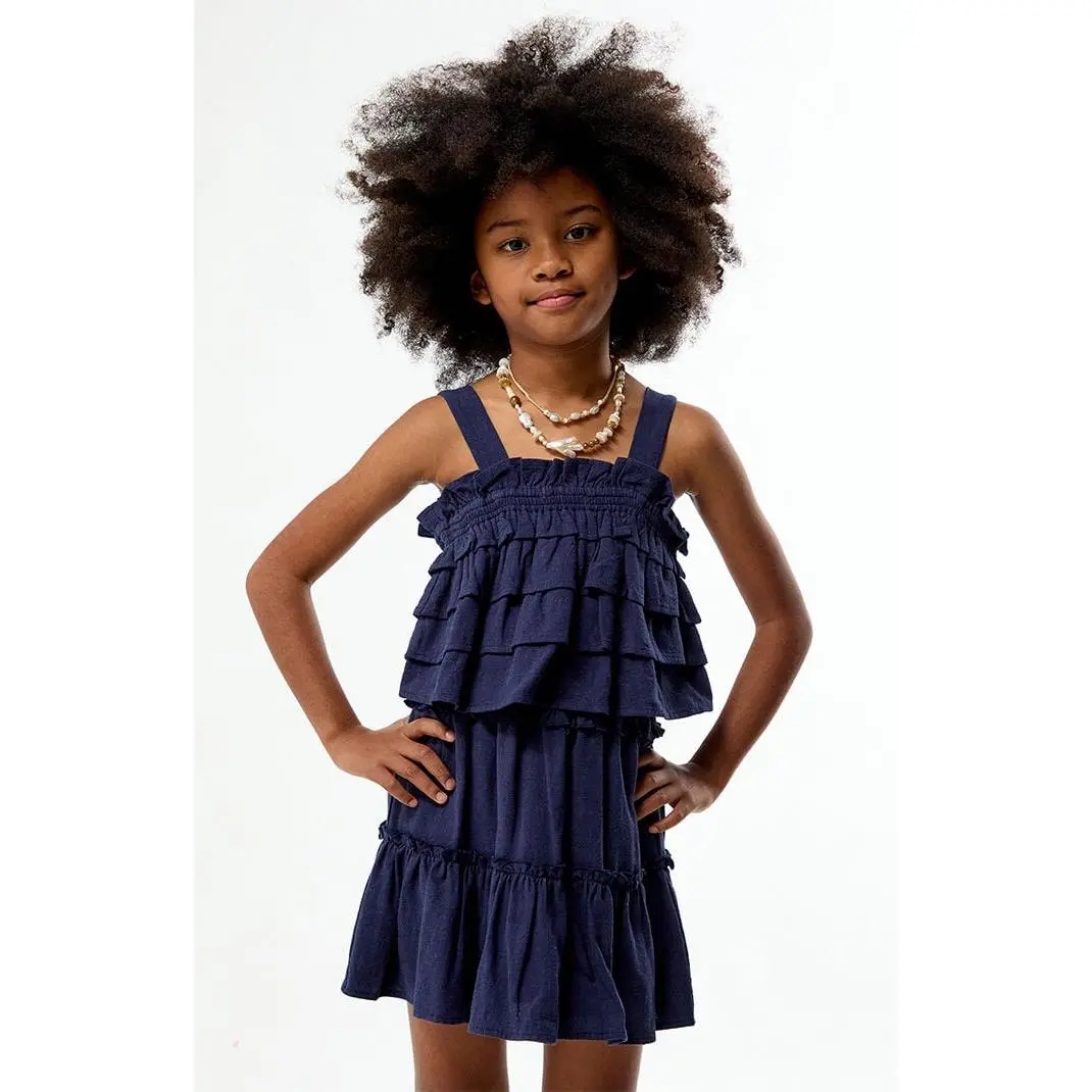 Pacsun Kids Navy Ruffle Tank Top
