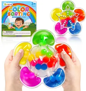 [Pre-Order] Lesong Toddler Color Sorting Sensory Toys - Fine Motor Skills Games & Preschool Learning Activities - Soft Rubber Beads Relieve Stress & Promote Early Development - Ideal Gift to Keep Toddlers Calm, Christmas BlackFridayStocking Stuffers
