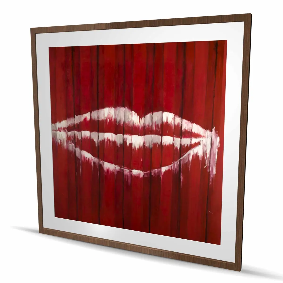 Begin Home Decor C1FM4848NEG1F6 48 x 48 in. Graffiti of A Mouth On Container Wall Art - Framed Bedroom Print