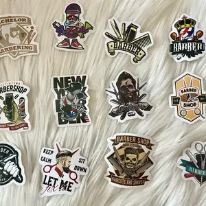 6 Random Barber Stylist Stickers