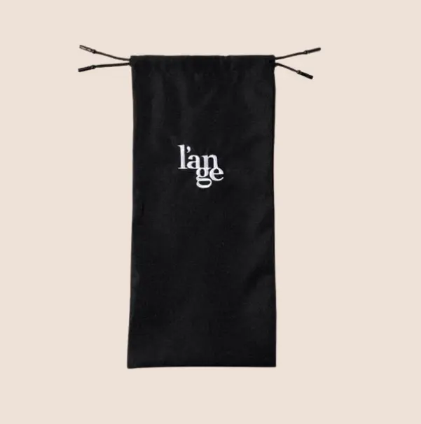 L'ANGE HAIR Minimalist Sturdy Canvas Tool Bag - Protective Drawstring Pouch with Embossed Logo for Storing Irons, Home Organizer Storage Bag
