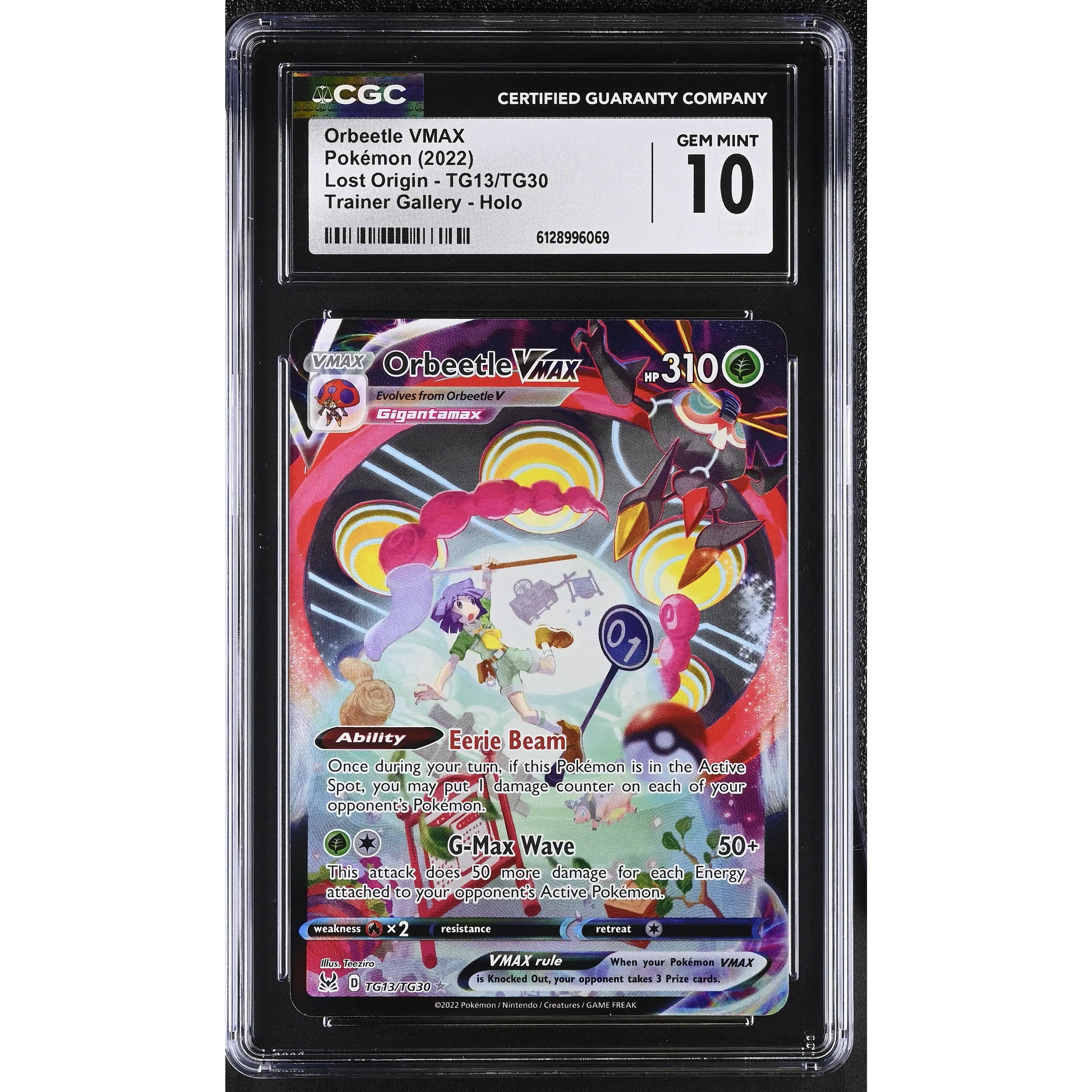 POKEMON TCG: LOST ORIGIN - ORBEETLE VMAX - TG13/TG30 (TRAINER GALLERY - HOLO) (ENGLISH) (GRADED / CGC 10) (📌 CONDITION 9.5)