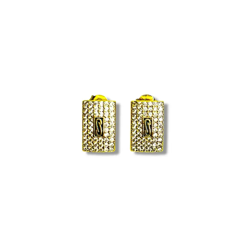 Laminated 14K Gold Filled Mónaco Earrings with Zirconia Perfect for Any Occasion Elegant Gift