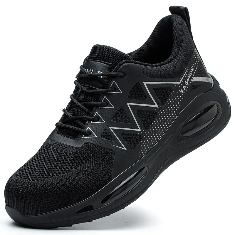 MELLOWMILES Men’s Steel Toe Lace-Up Casual Work Shoes - All-Seasons, Slip-Resistant, Puncture-Resistant Safety Sneakers, Lightweight, Breathable Industrial Shoes for All-Day Comfort, Working Shoes, Steel Toe Trainers tiktokshopbacktoschool