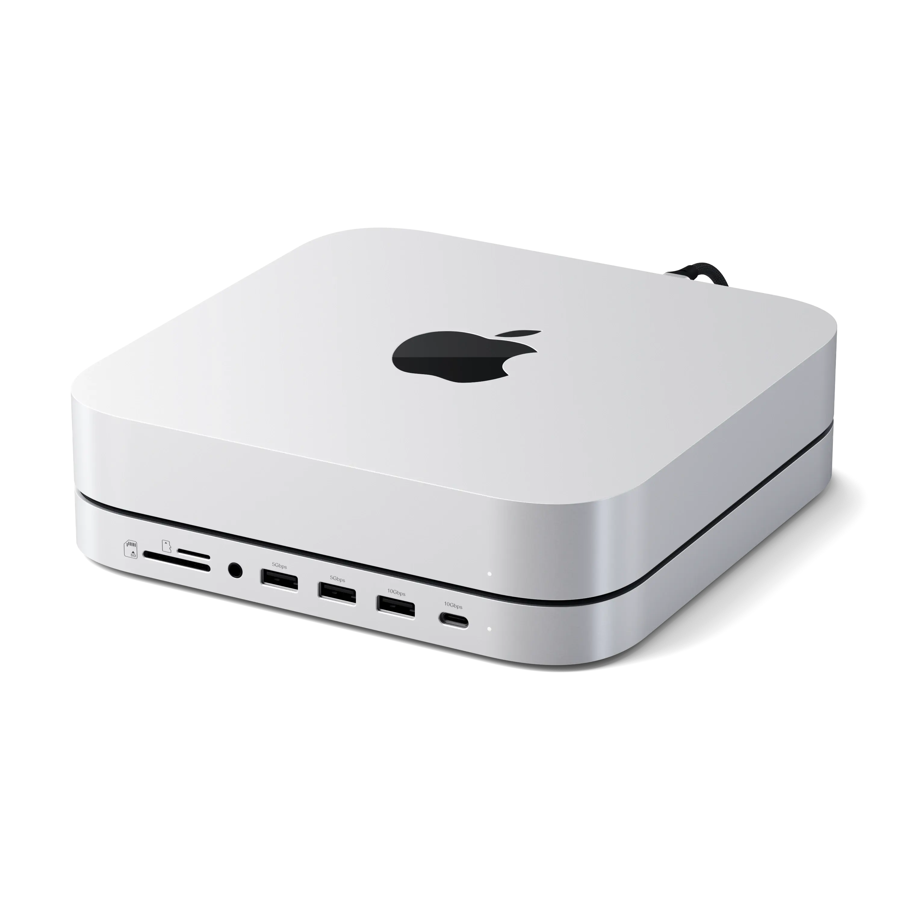 Satechi Stand & Hub for Mac Mini/Studio - NVMe SSD Enclosure, USB-C 10Gbps, 3 USB-A, SD Card Reader