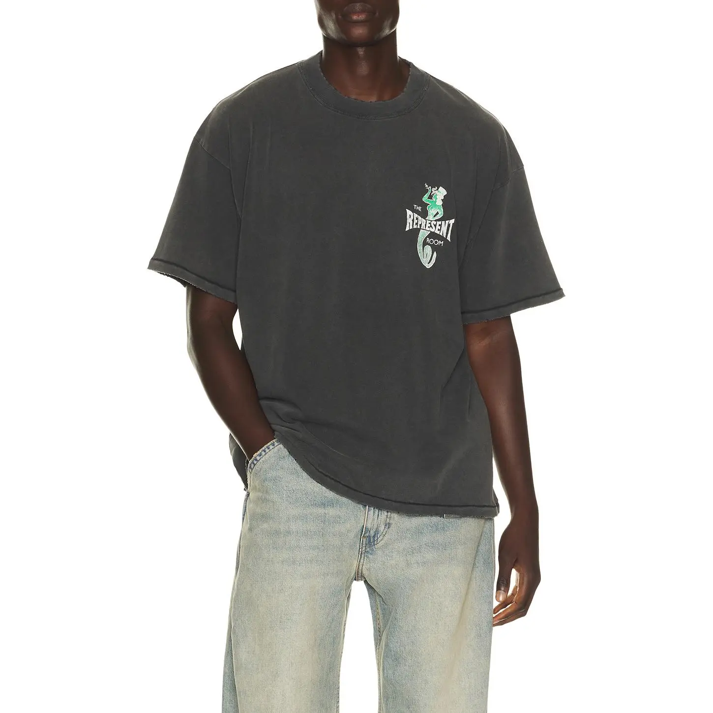 REPRESENT The Viper Room Dice Tee in Vintage Grey