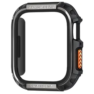 ArmorElite Case for Apple Watch Series 11 10 49mm 46mm 45mm 44mm with Screen Protector, Shockproof Protective Case Cover Bumper for iWatch Series 11 10 9 8 7 6 5 4 SE