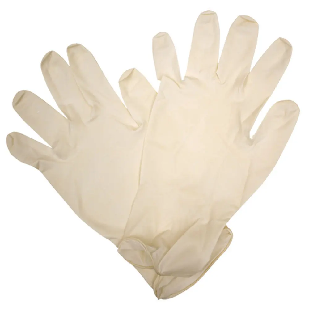 UltraGard Disposable Powdered Latex Gloves, 100pcs Hand Protection Gloves for Home Supplies, Home Care Cleaning Use, Gloves Disposable