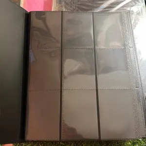 Black or Pink Generic Brand Bound Ringless 9 Pocket 40 Sheet 720 Slot Side Loading Trading Card Binder for Collectors - Ideal for Organizing and Displaying Cards