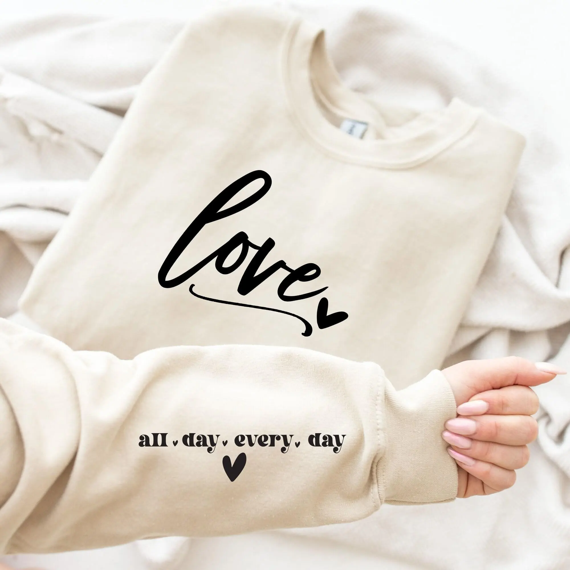 Love All Day Every Day Sweatshirt, Valentine's Day, Couple Sweat, All Day Every Day Sweater, Love Sweat, Cupid Sweater, Couple Gift Sweat