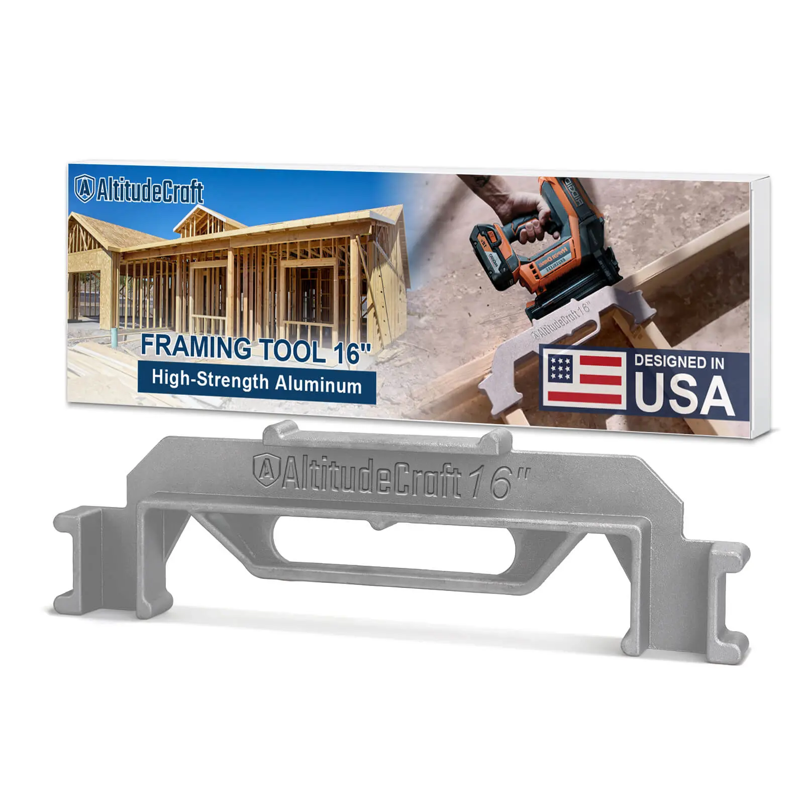 AltitudeCraft Precision Stud Layout Measuring Tool - 12"/16"/24" Sizes, Quick & Accurate Framing, Woodworking Work Tool for Construction, Home Projects, Woodworking Measuring Tool