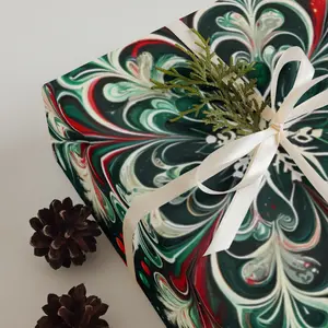 Snowflake Pour Paint | Wrapping paper sheets