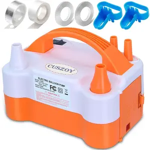600W Electric Balloon Pump, Fast Balloon Blower with 6 Balloon Arch Kits, Dual Nozzle & 2 Modes, Portable Air Pump for Party Wedding Birthday Balloon Decor Professional Balloon Pump