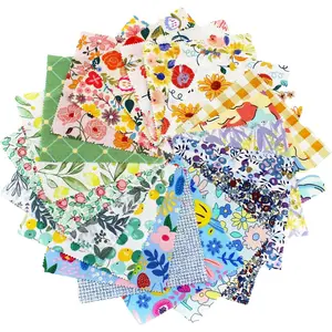 Floral Print 100% Cotton Pack - 42 Precut 5x5 Inch Quilting Squares for Patchwork, Quilting & Sewing Projects