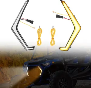 Nilight LED Fang Turn Signal Lights - Street Legal Front Signature Accent Lights with LED Blinker, Car Lighting Accessories, Vehicle Accessories for Polaris RZR XP 1000 Turbo (2019-2023)