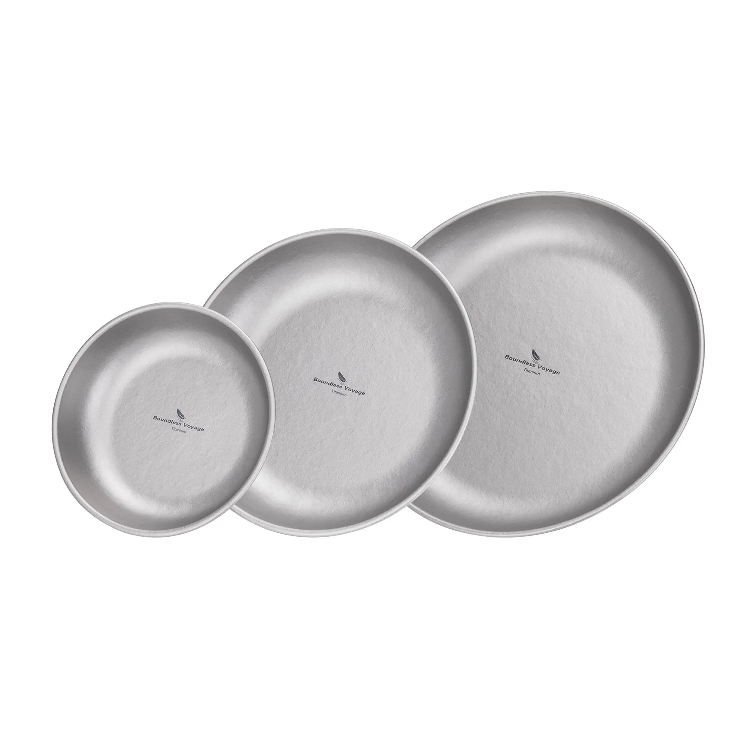 Boundless Voyage Titanium Plate For Home & Outdoor Camping, Lightweight Portable Durable Pan Dish Cutlery Tableware, Camping Picnic Tableware, Camping Accessories, Stackable Design