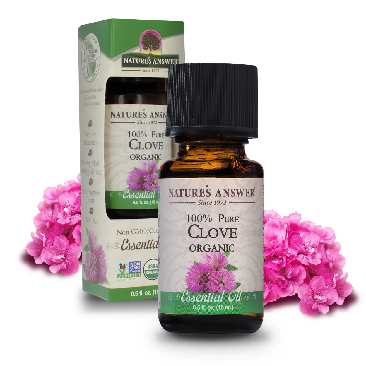 Nature’s Answer USDA Organic Clove Essential Oil, 100% Pure, 0.5 fl oz. (15ml) | Natural Aromatherapy Oil for Diffuser/Humidifier, Steam Distilled | Made in USA