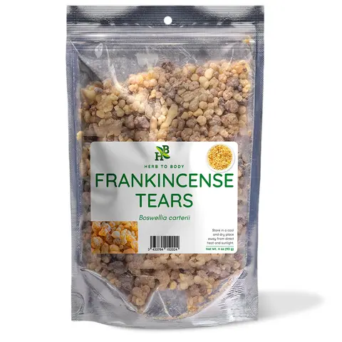Herb To Body Halal Boswellia Tree Sun-Hardened Tears Herbal Supplement, 4oz (113g/113 Servings) & 1lb (464g) Resealable Storage Bags, Aroma-Boosting Resin for Infused Water (1-2 Tears/Approx.1g Per Use, Add To Water)