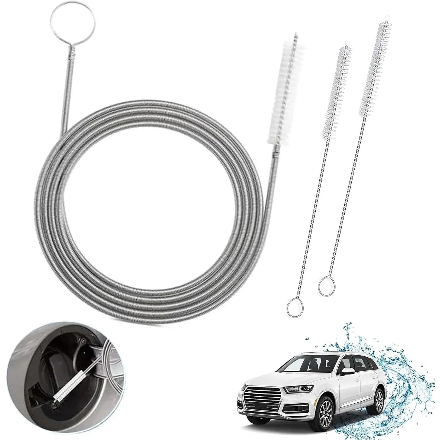 GJANSH Car Drain Dredge Cleaning Scrub Brush, Flexible Car Drain Dredge Sunroof Cleaning Scrub Brush Tool, Auto Sunroof Drain Cleaning Tool (1pcs)