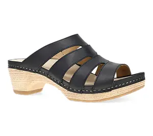 Dansko Lyndi Black Oiled Leather Sandal