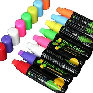 Chris.W 10MM  Tips Liquid Chalk Markers, Eraseable  Colors, Use  Windows/Mirrors/LED Writing Board/Whiteboard/Chalkboard Labels - 8 Pack
