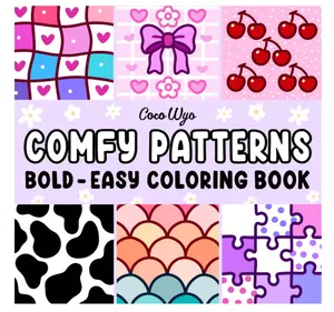 Comfy Patterns Coloring Book for Adults and Kids - Bold and Easy, Simple and Big Designs For Relaxation Featuring Lovely Cozy Pttern and Mandala