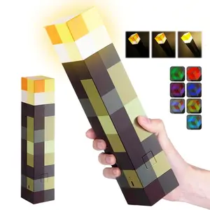 Upgraded Pixel Torch Night Light, USB Pluggable LED Wall Lamp, Handheld Flashlight for Kids Room, Holiday Party, Creative Home Decor,Cool Gadgets