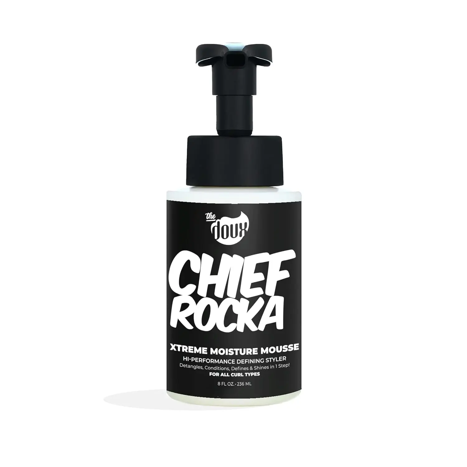 Chief Rocka Xtreme Moisture Mousse for Curly Hair – Curl Defining Hair Mousse for Women with Lasting Hold, Frizz Control & Shine – Styling Foam for Wavy Hair, Coily Hair & Natural Hair Products, 8oz