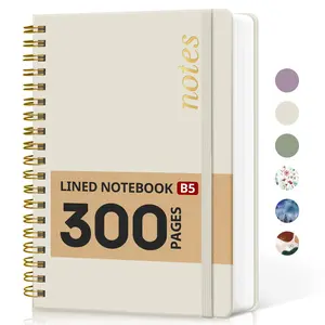 Thick B5 Spiral Notebook Journal for Work, 300 Pages, College Ruled, Hardcover, for Women & Writing, Office Home School Supplies