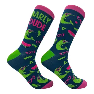 Funny Socks for Men with Hilarious Puns - Footware for Guys with Sarcastic Dad Jokes Funny Graphic Socks Comfortable Fitted Spandex Cotton