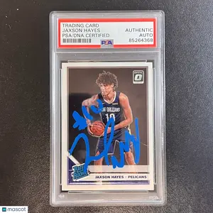 2019-20 Panini Donruss Optic Basketball #190 Jaxson Hayes Signed Card AUTO PSA S