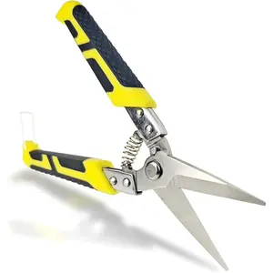 Aviation Tin Snips 8.7 Inch, Heavy Duty Straight Metal Cutter with Stainless Steel Blade & Comfortable Grips for Cutting Cardboard, Thin Iron, Wire, DIY Projects