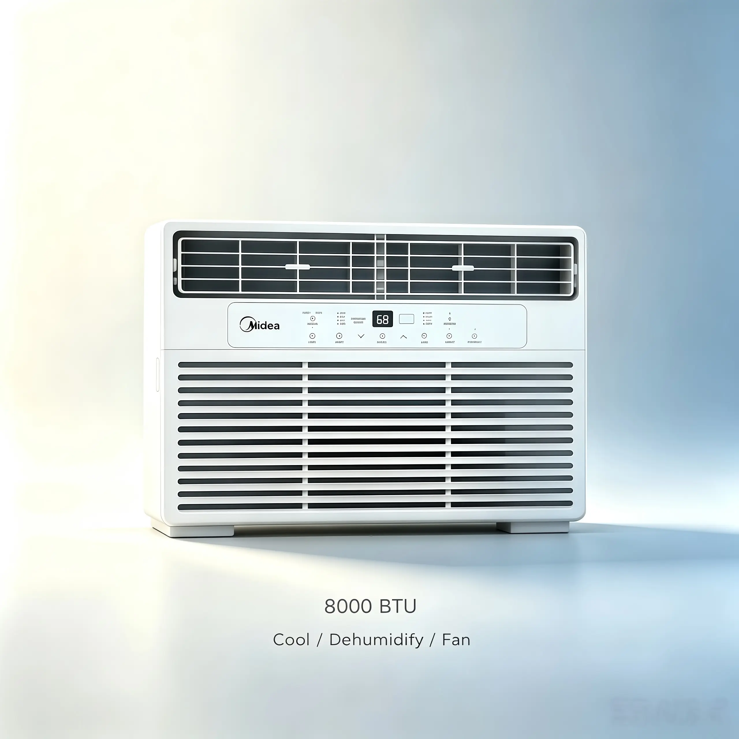 Midea 8000 BTU Compact Smart Window Air Conditioner (Like New) - 115V Plug, 3-in-1 Cool/Dehumidify/Fan, Fits 23-36 in, Cools Up to 350 Sq Ft, ComfortSense Remote, Smart App & Voice Control, Energy-Saving White for Bedroom