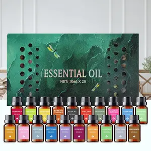 NEW 20*10ML Essential Oil Set - Long Lasting Scent Perfume for Home Fragrance Diffuser Humidifier,Car Air freshener Diffuser,Luxury Hotel Gift Set