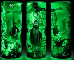 Glow in the Dark Sleep Token - Vessel - Even in Arcadia Rock Band Cup Mug Tumbler 20oz Drinkware Stainless Steel Insulated  Reusable Portable Beverage Flasks