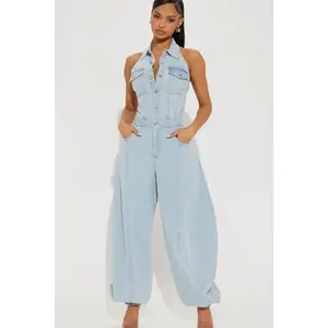 Downtown Girl Balloon Jumpsuit - Denim K